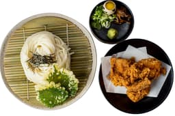 cold udon with toriten